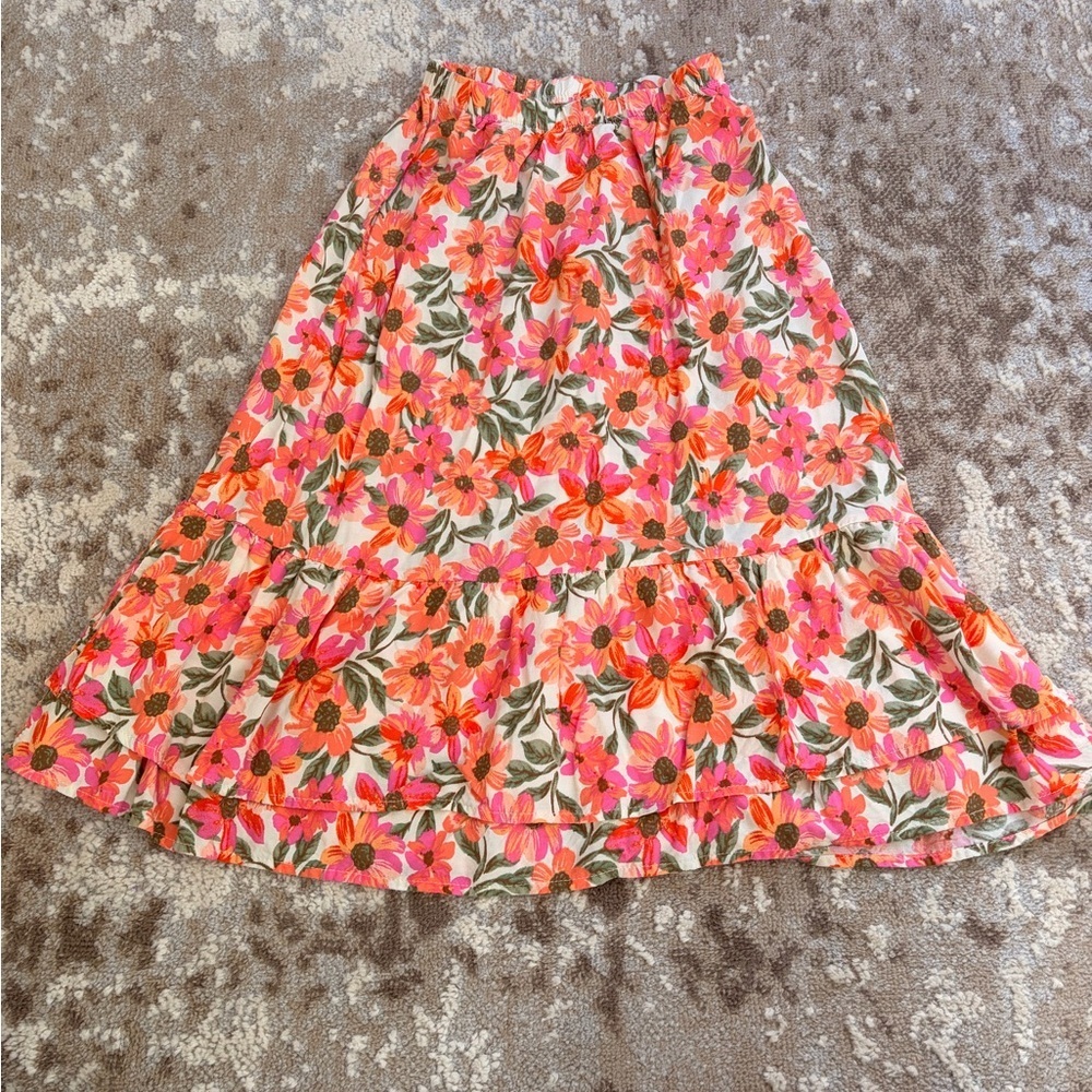 Vibrant Floral Kids Skirt